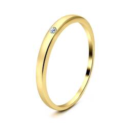 CZ Gold Plated Silver Rings NSR-2400-GP